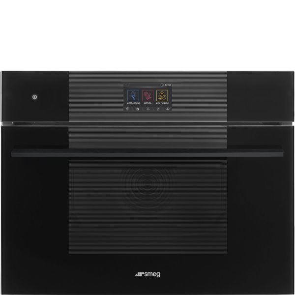 SO4104S4PB3 Kompakt Backofen 45 cm mit Dampfgarer STEAM 100 PRO - Pure Black Glas