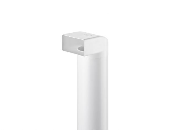 N-UR 100 Umlenkstück 90° mit Rundrohr, Verbindungselement, weiß, L 500 mm 4011014