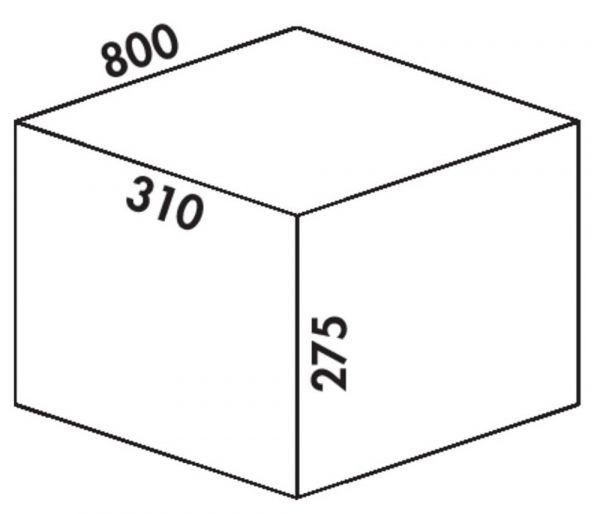 Cox® Box 275 K/800-3, Abfallsammler für vorhandene Auszüge, ohne Biodeckel, hellgrau