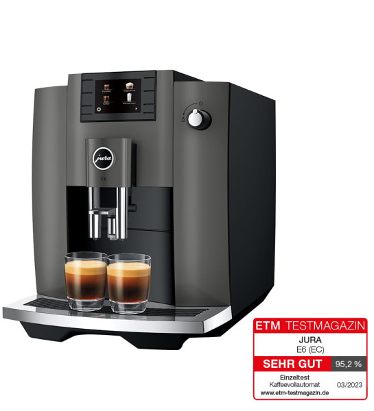 E6 Kaffeevollautomat Dark Inox (EC) 2,8" Farbdisplay mit Smart Mode 15439