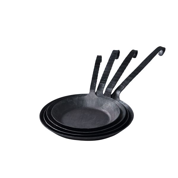 Handgeschmiedete Bratpfanne 24-32 cm Ø mit Stiel