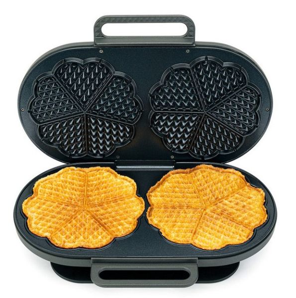 Waffeleisen DOUBLE JOY WDM5B-200 - 2x 5 große Waffelherzen mit einem Durchmesser von 20 cm