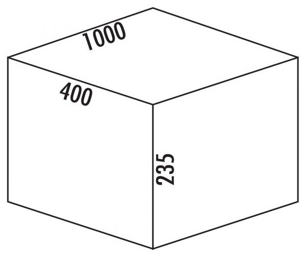 Cox® Box 235 S/1000-4 Bio, Abfallsammler für vorhandene Auszüge, hellgrau