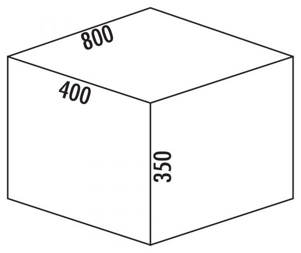 Cox® Box 350 S/800-3, Abfallsammler für vorhandene Auszüge, hellgrau