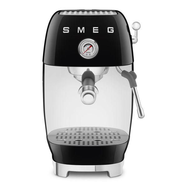 ECF03BLEU Espressomaschine mit Siebträger im 50er Jahre Retro Design - Farbe Schwarz