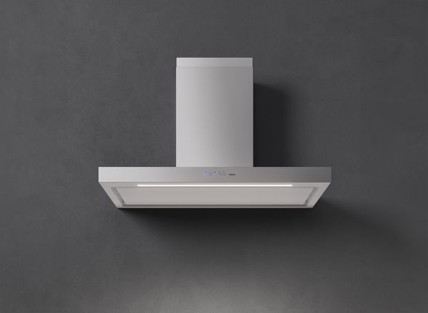 Plane Wandhaube 120 cm mit Randabsaugung - in 3 Farben verfügbar