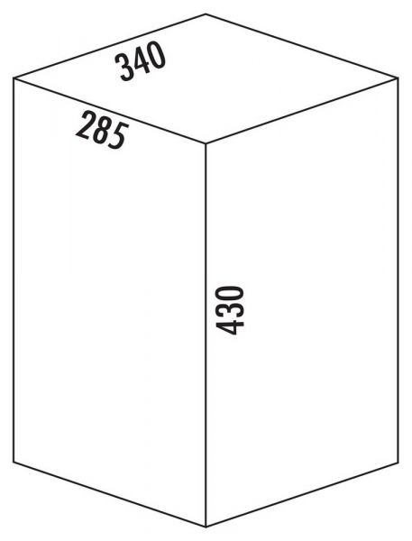 Double-Tritt, freistehender Behälter, silber