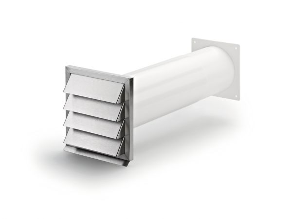 Klima-E 125 Mauerkasten, weiß, Edelstahl 4022013