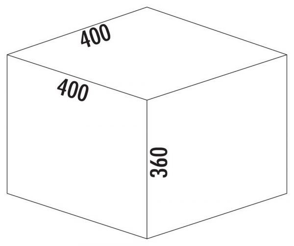 Cox® Base 360 R/400-1, Abfallsammler für Frontauszüge, hellgrau, H 360 mm