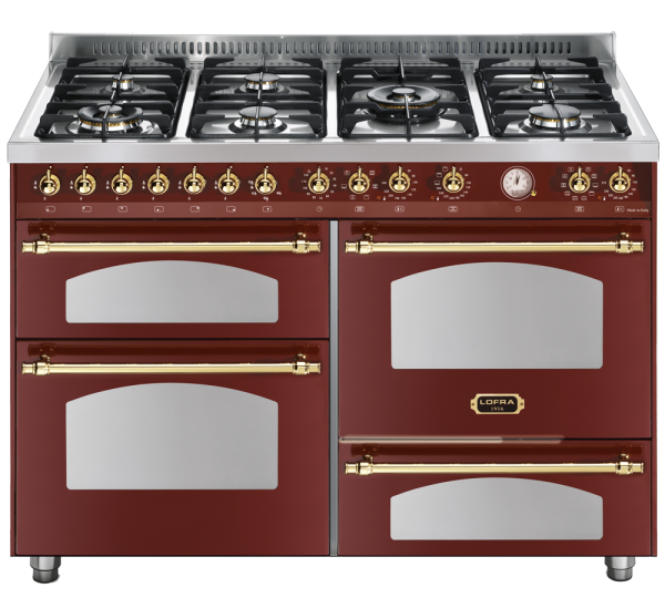 RR 126 SMFET+MFT / 2 AEO 120cm Standherd Quatroporte - BURGUNDY / MESSING