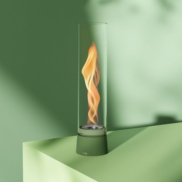 SPIN air 1200 Tischfeuer Emaille grün inkl. Bio-Burner - bis zu 2000 W Leistung 00819