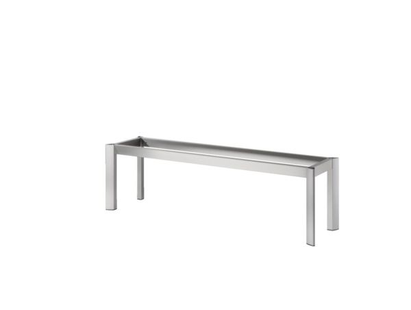Bankgestell BG50, Bankgestell, edelstahlfarbig gebürstet, B 1900 mm, T 400 mm 3032263