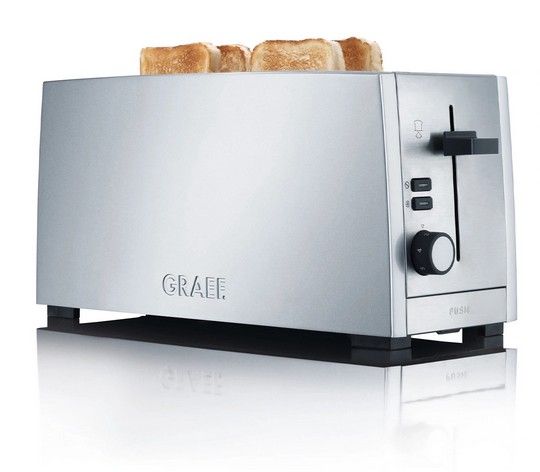 Graef TO100EU Langschlitztoaster für 4 Scheiben - Farbe silber Bild 1