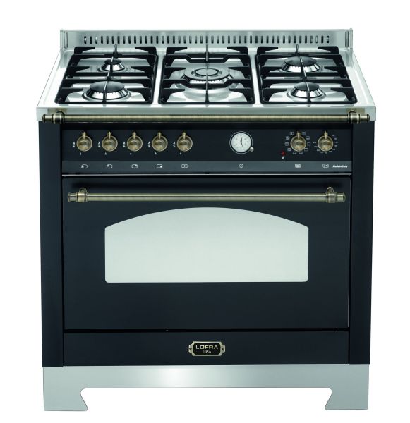 RNMG 96 MFT / CI DOLCEVITA 90 cm Gas Standherd - BLACK MATT / BRONZE