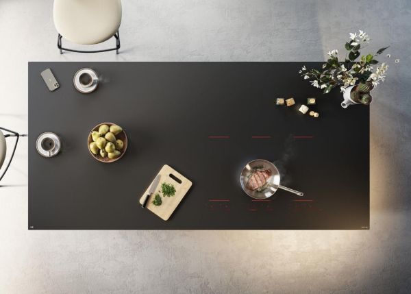 Materia X2 Glaskeramik Arbeitsplatte mit integrierten Induktionskochzonen