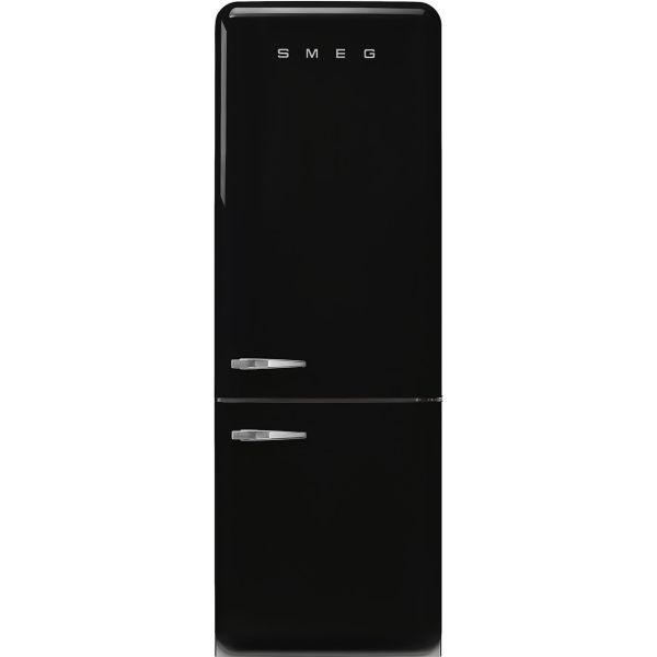 FAB38RBL6 Retro Design Kühlschrank im Stil der 50er Jahre - 70 cm breit - Farbe Schwarz - Rechtsansc