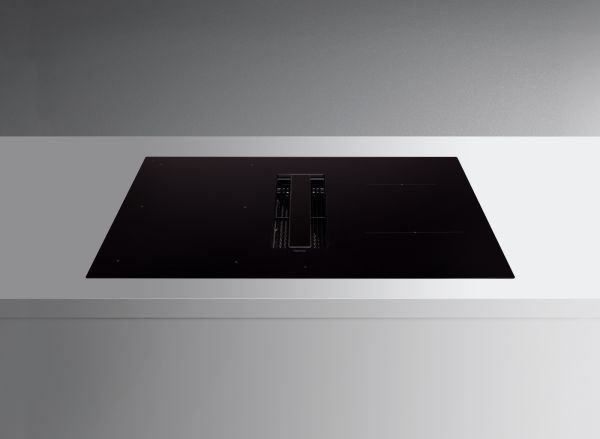 Zero Muldenlüfter 84 cm Breit mit 4 Induktionskochzonen - 600 m³/h freiblasend