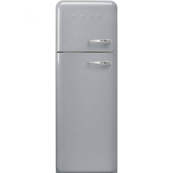 FAB30LSV6 Retro Kühlschrank mit Eisfach - Farbe Silber Linksanschlag