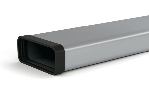 STEEL flow SF-VRO 150 Flachkanalrohr, Lüftungsrohr, verzinkter Stahl, L 1000 mm 4061003