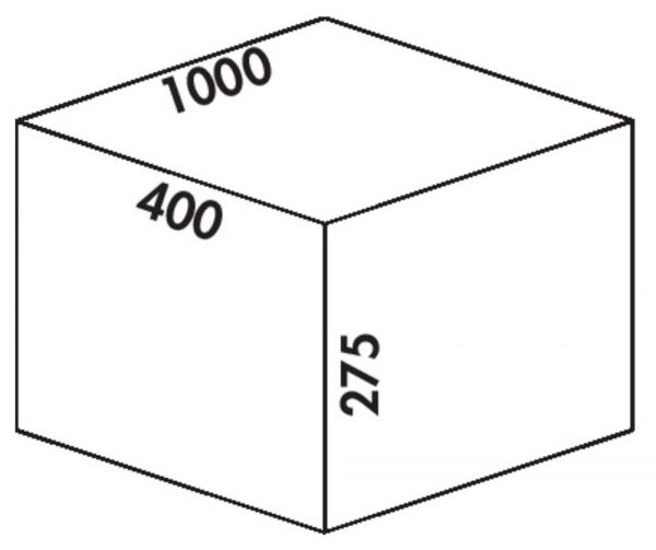Cox® Box 275 S/1000-4, Abfallsammler für vorhandene Auszüge, hellgrau
