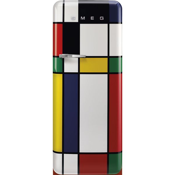 FAB28RDMC6 Retro Kühlschrank mit 0° Fach im Stil der 50er Jahre - Farbe Multicolor - Rechtsanschlag