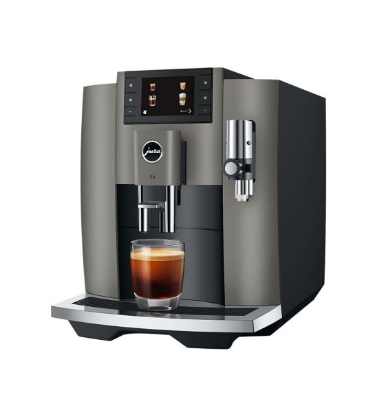 E8 Kaffeevollautomat 17 Kaffeespezialitäten auf Knopfdruck Dark Inox (EC) 15583