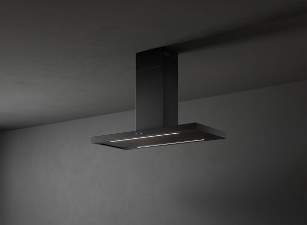 Plane Inselhaube 90 cm mit Randabsaugung - in 3 Farben verfügbar