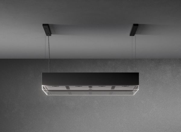 Vetra Inselhaube 120 cm Umlufthaube CircleTech - Farbe Edelstahl od. Schwarz