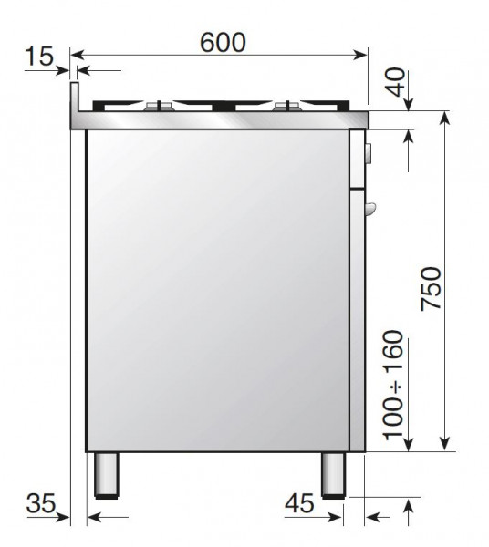 Ilve Professional Plus P12 - 120 cm Standherd mit Doppelbackofen | lax