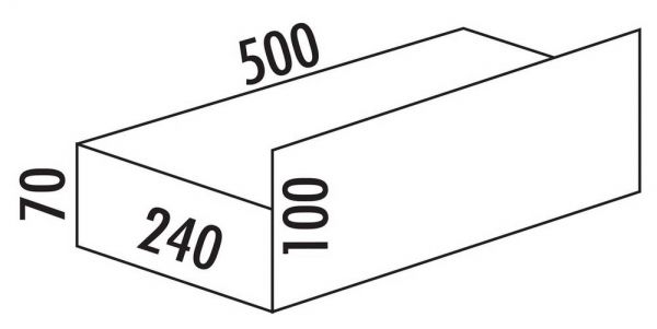 Cox Base-Board® 500 mit reduzierter Rückwand, Abfallsammler für Frontauszüge, silber