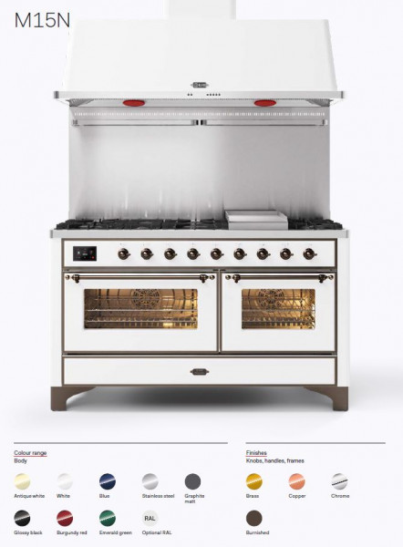 Majestic M15N TFT Range Cooker Gasherd 150 cm Breite in vielen Farben