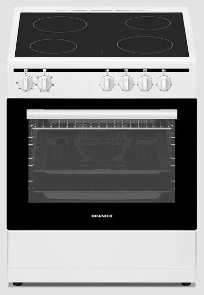 STE531 Elektro Standherd 50 cm Breit mit 4 Glaskeramikkochfeldern
