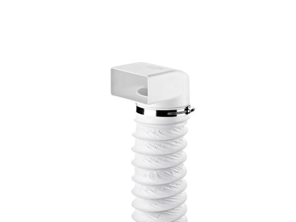 N-URX 100 Umlenkstück 90° mit Flexkanal, Verbindungselement, weiß, L 500 mm 4011021