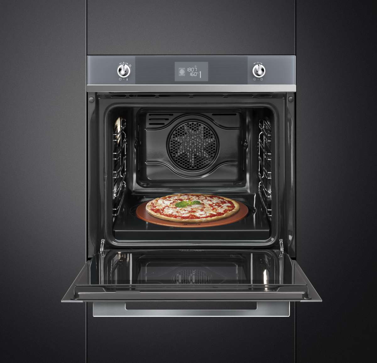 Smeg SF6102PZS Einbaubackofen mit Pizzafunktion