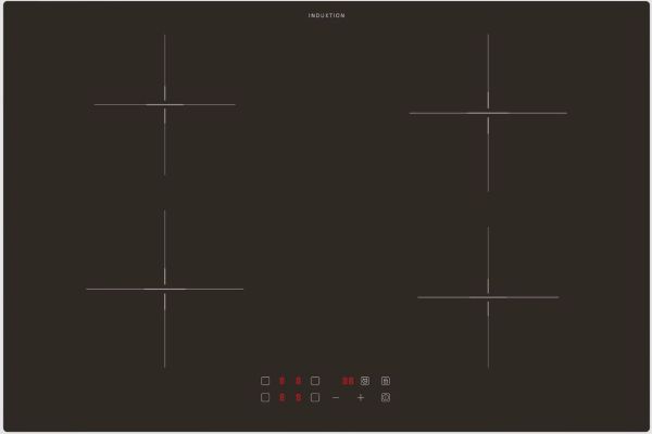 KFI985 Einbaukochfeld 78 cm mit Induktion MATT - 5 Jahre Garantie