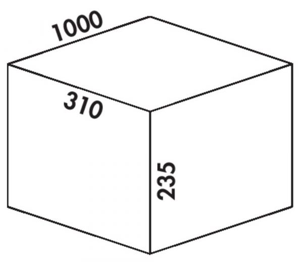 Cox® Box 235 K/1000-4, Abfallsammler für vorhandene Auszüge, mit Biodeckel, hellgrau