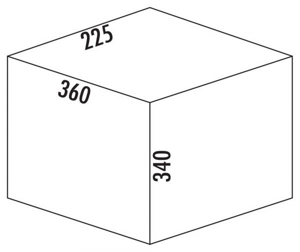Clax® 1 plus/300-1, Abfallsammler für Drehtüren, alu grau