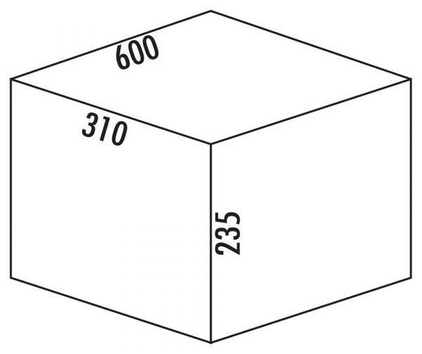 Cox® Box 235 K/600-2, Abfallsammler für vorhandene Auszüge, mit Biodeckel, hellgrau