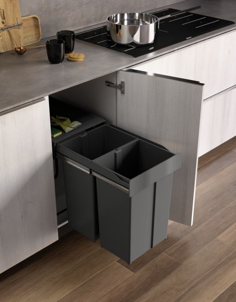 Duo Bin, Abfallsammelsystem, anthrazit 8011196