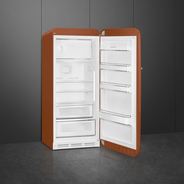 FAB28RDRU6 Retro Kühlschrank mit 0° Fach im Stil der 50er Jahre - Farbe Rust - Rechtsanschlag